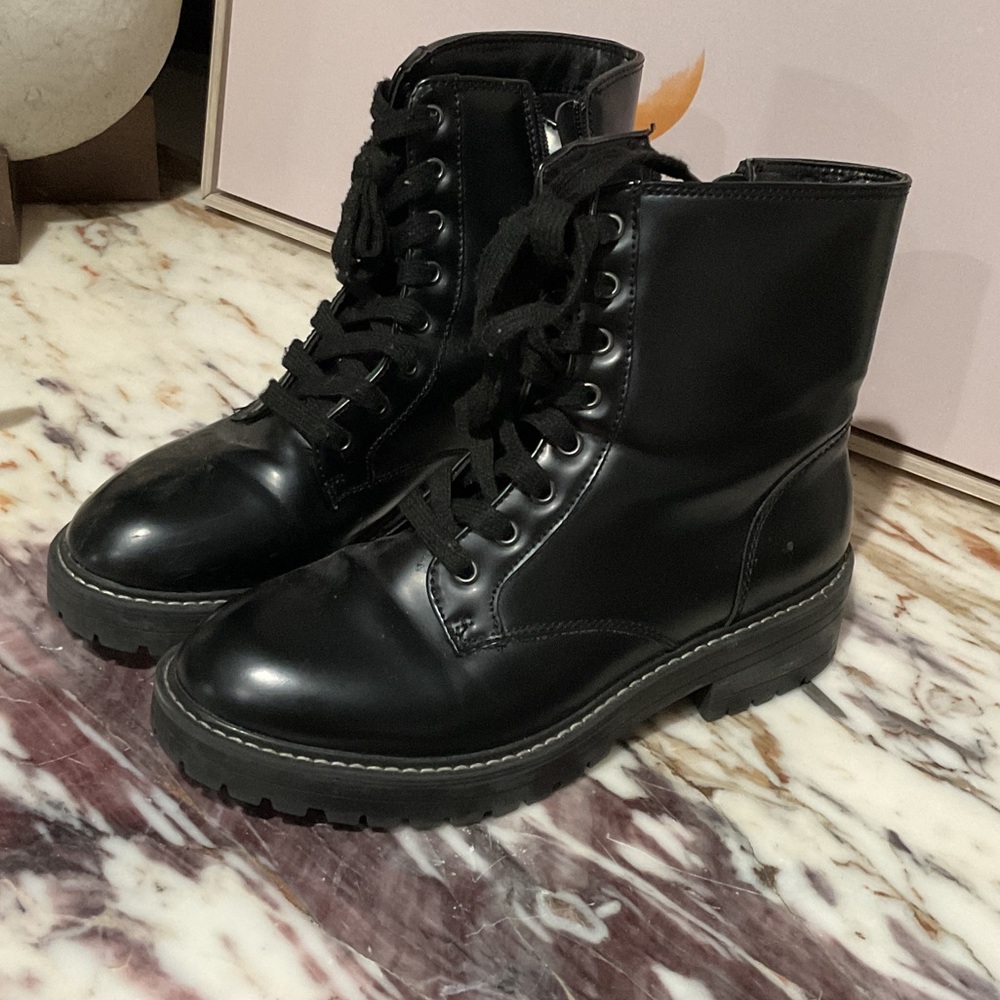 Sugar Black Combat Boots